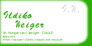 ildiko weiger business card
